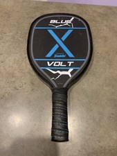 Franklin Sports Pickleball Wooden Paddle Black Blue Volt