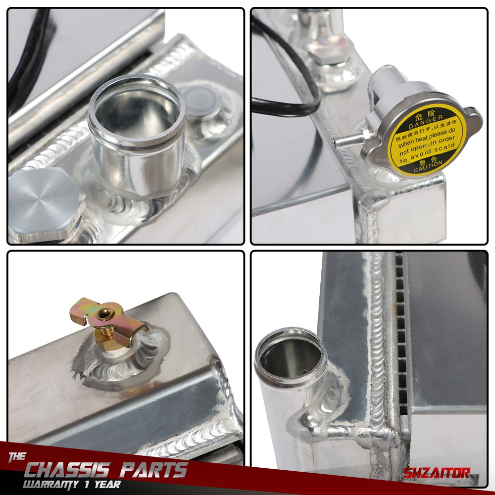 Aluminum Radiator + Shroud Fan Relay Kit For Jeep Cherokee XJ Comanche 1991-2001