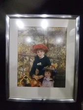 Two Sisters (On the Terrace)” (1881), Framed Renoir Oil Reproduction