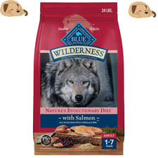 Blue Buffalo Wilderness Salmon Recipe Adult High-Protein Dry Dog Food, 24-lb bag