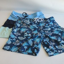 J Crew Mens Breaker Board Swim Shorts Blue Size 35 lot of 2