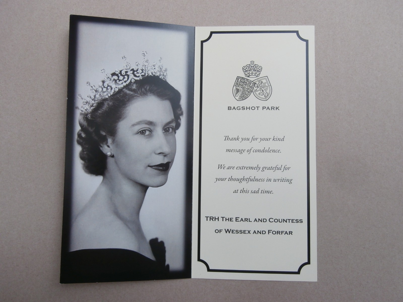 Earl of Wessex Danksagung Tod Queen Elizabeth II. royal reply