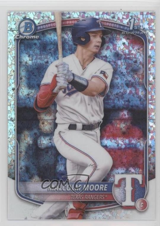 2025 Bowman Chrome Prospects Mini-Diamond Refractor Malcolm Moore #BCP-129 4k8