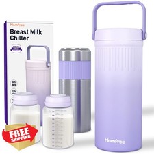 Momfree 22oz Portable Breast Milk Cooler w/ Bottles