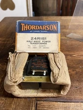 Vintage Thordarson 24R151 Half Wave Power Transformer Never Used 115 Volts