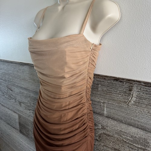 Commence braun ombre Netz Reißverschluss langes Kleid Größe Medium (S1) Neu mit Etikett - Bild 3 von 8