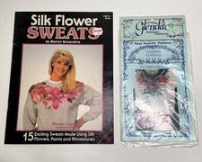 Vtg 90s Pattern Lot Silk Flower Sweats and Fashion Floral Iron-on