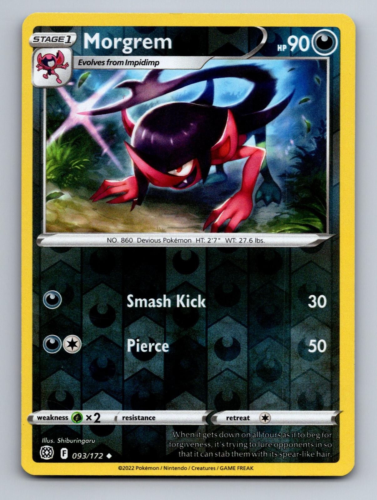 Morgrem 093/172 Uncommon Brilliant Stars Pokemon Near Mint Reverse Holo