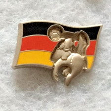 France 98 World Cup Germany Flag with Footix Mascot Badge