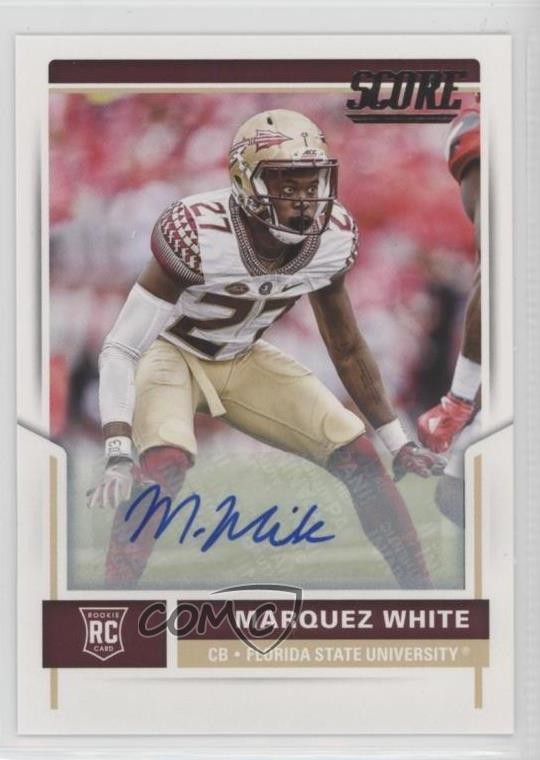 2017 Score Rookie Signatures Marquez White #345 Auto RC 2r5