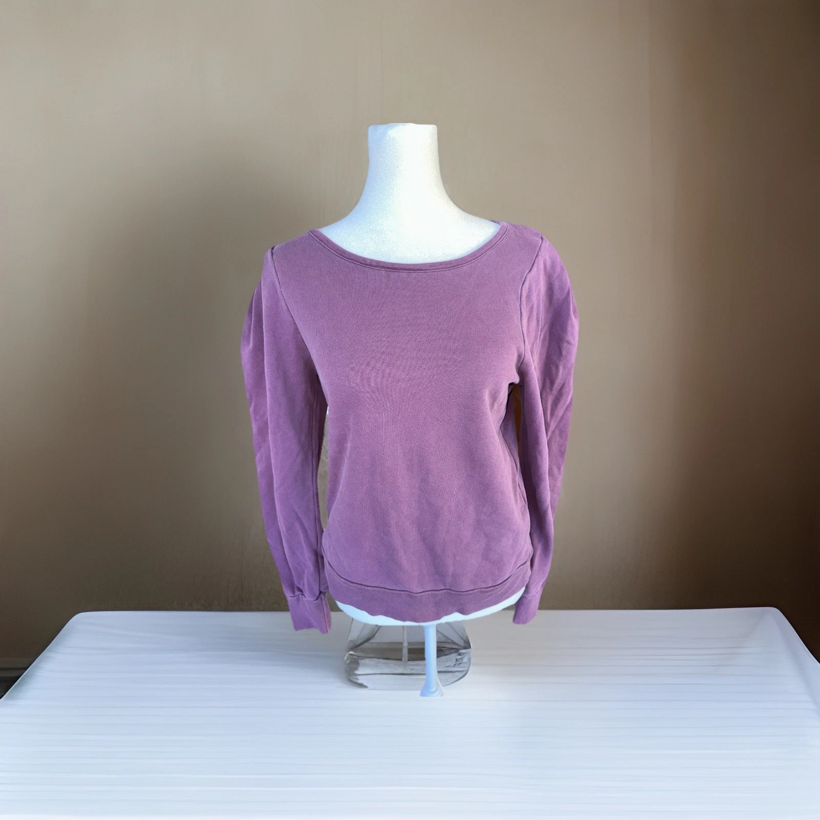 NWTs ($98) Self Contrast NWT Mauve Long Sleeve sweatshirt Size Small