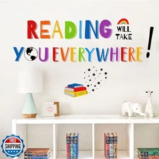 Mfault Reading Will Take You Everywhere Inspirational Quote Wall Decal Sticke