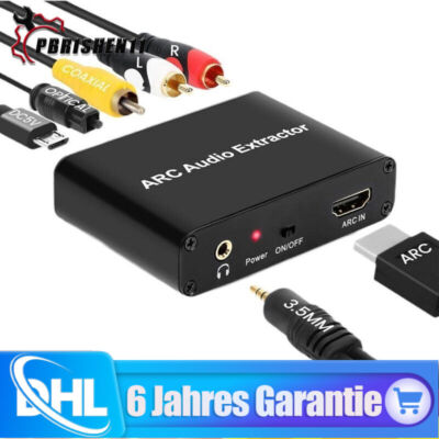 HDMI ARC Audio Extractor Konverter Adapter für optische Faser Koaxia TV Soundbar