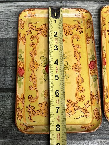 6 Vintage Alcohol Proof ‘Paper Mache’ Trays Made in Japan Floral - Picture 9 of 16