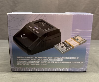 Counterfeit Bill Detector Machine with LCD Display. Tested 