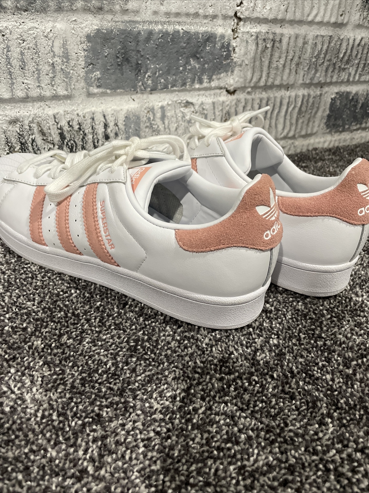 Size 9.5 - adidas Superstar White Glow Pink for sale online | eBay