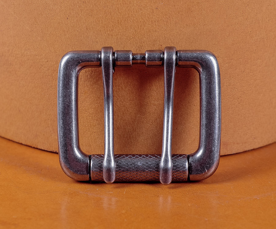 Metal Double Pin Prong Pin Belt Buckle Fits 40MM Tongue Leather