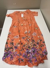 Cera Tea Garden Dress Orange Size L