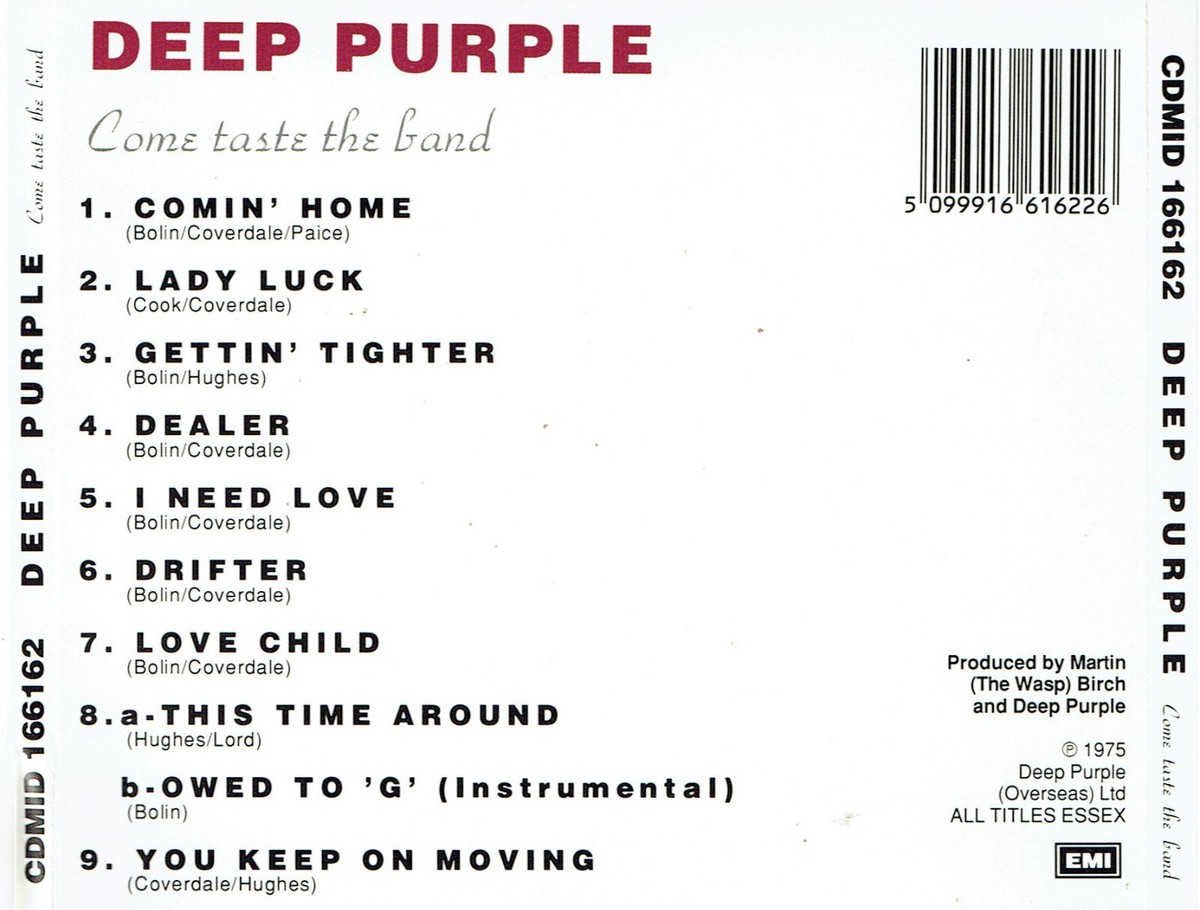 Deep Purple Come Taste the Band アナログレコード Deep Purple – Come Taste The Band – Vinyl (LP, Album, Stereo