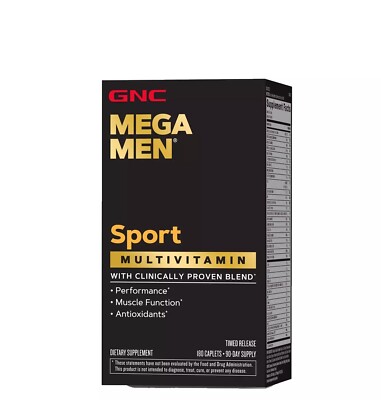 GNC Mega Men Multivitamin 180 Caplets-Daily Nutritional Supplement for Men Healt