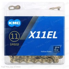 KMC X11EL Gold 11-Speed 118-Links Road Bike Chain Extra Light fits SRAM Shimano