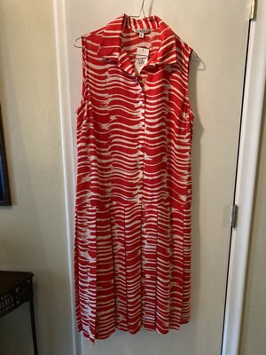 CAbi 281 Brushstroke Red and White Drop Waist Pleated Midi Dress Size M | eBay CAbi 281 Brushstroke Red and White Drop Waist Pleated Midi Dress Size M | eBay