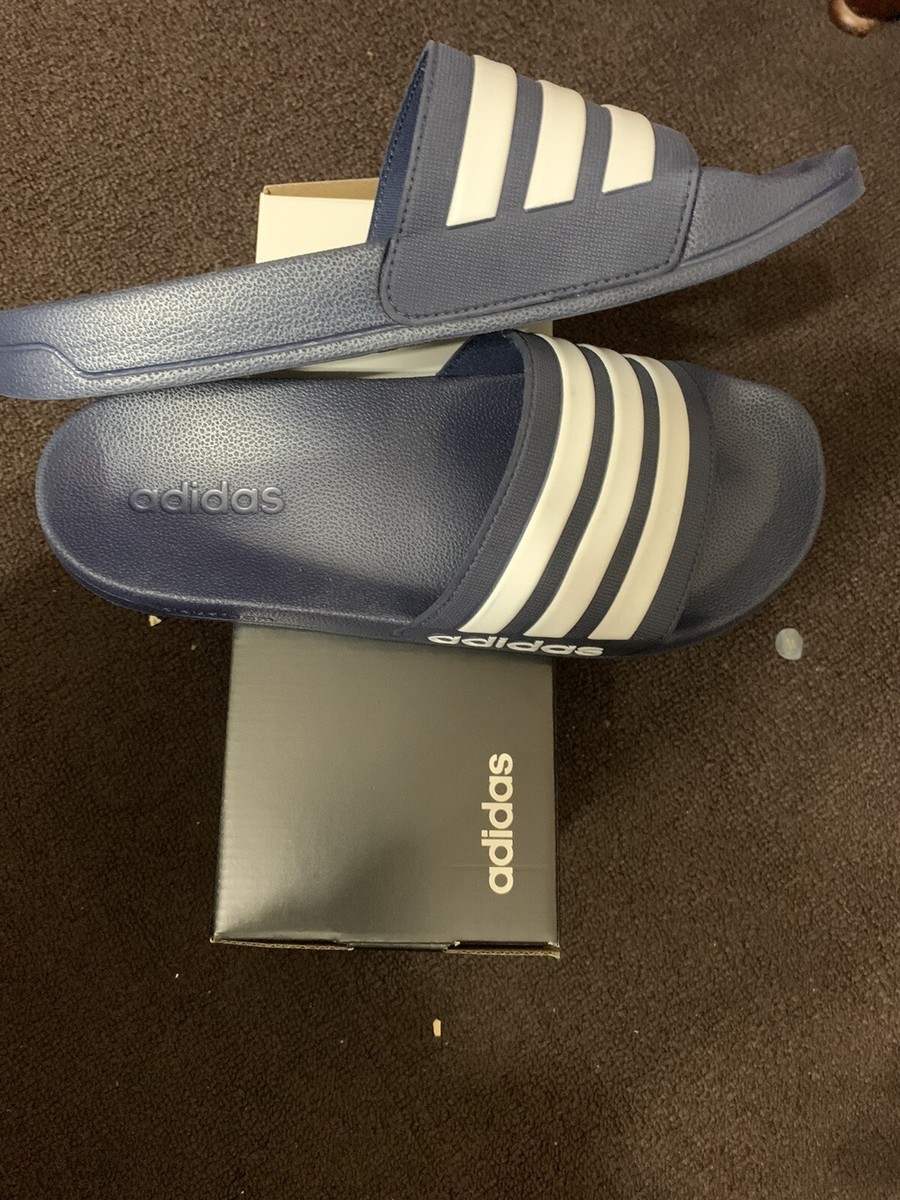 ADIDAS ADILETTE SHOWER SLIDES SANDALS 3 STRIPE MENS SIZE 9  display picture 3