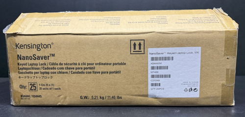 New Open Box, Kensington K64445M, Nanosaver Keyed Laptop Lock **QTY OF 23** - Photo 4/7