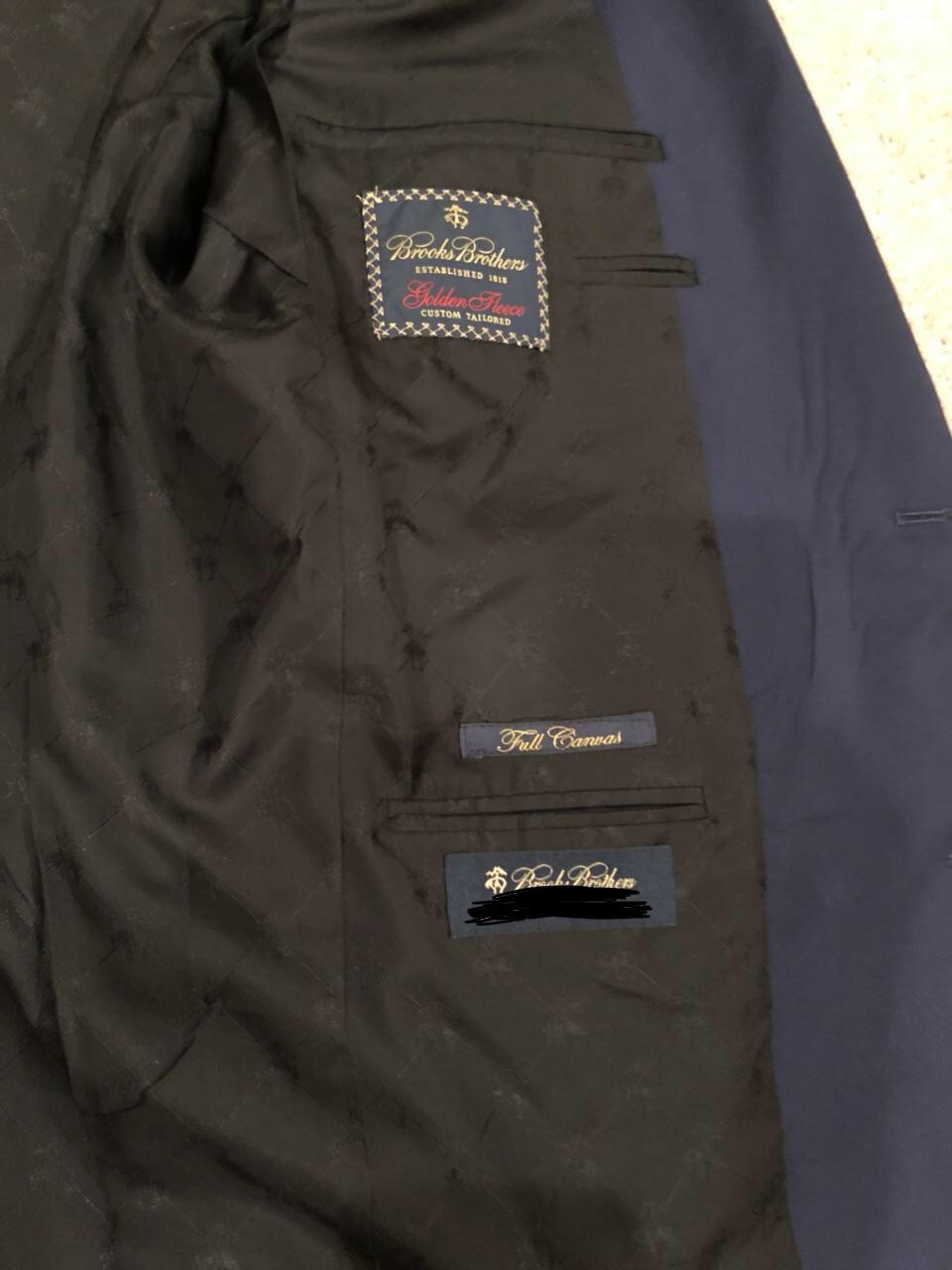 Brooks Brothers Suit 42L Blue Milano Fit image 2