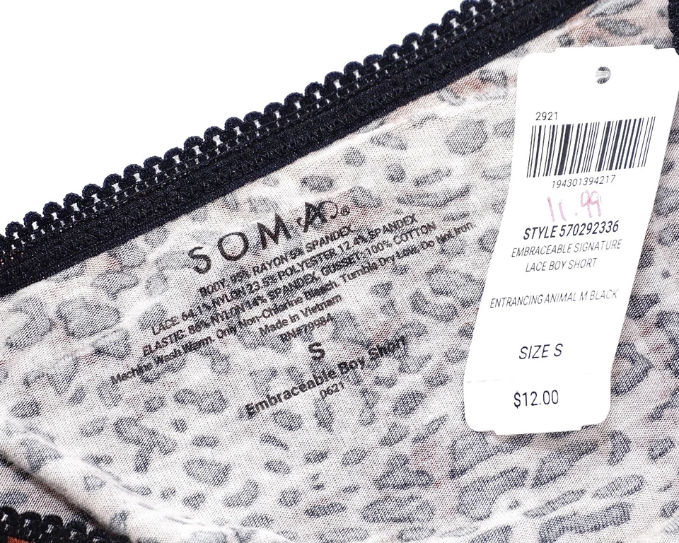 Pantalones Cortos Soma Abrazables Encaje Niño ~Animal Entrante M Negro~ Talla: S [NUEVO CON ETIQUETAS] Foto 2 de 3