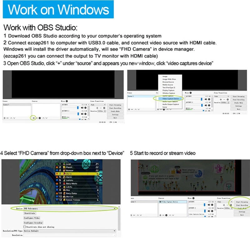 HDMI USB 3.0 Phone PC Video Capture Card Recording Box PS3/4 Game Live Streaming - Image 3 of 4
