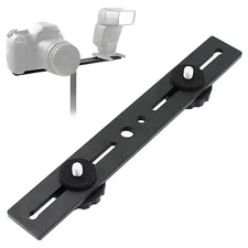 8"/20cm Dual Speedlite Camera Tripod Mount Bracket LED Light Flash Extension Bar