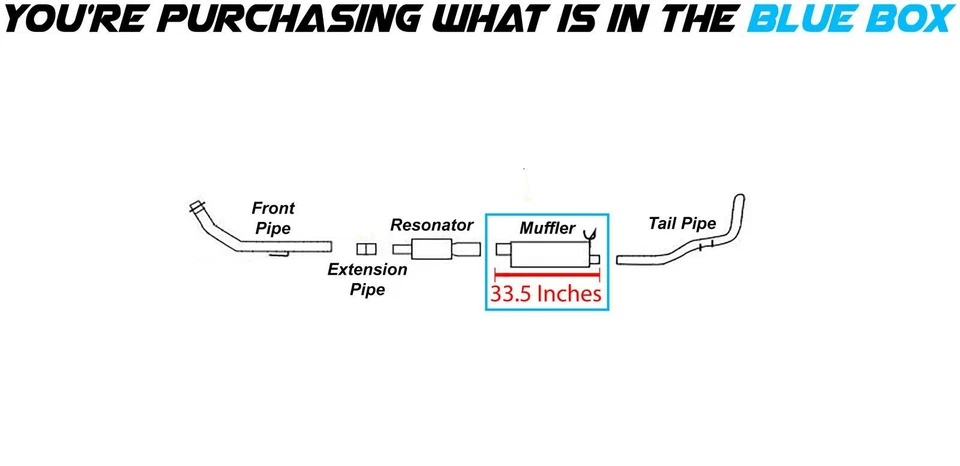 Silenciador de escape compatible con: Dodge Ram 2500 3500 1994-2002 5,9 L diésel turbo Foto 2 de 3