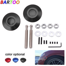 Black Push Button Billet Round Hood Pins Lock Clip Kit Engine Bonnets Lock Black Push Button Billet Round Hood Pins Lock Clip Kit Engine Bonnets Lock