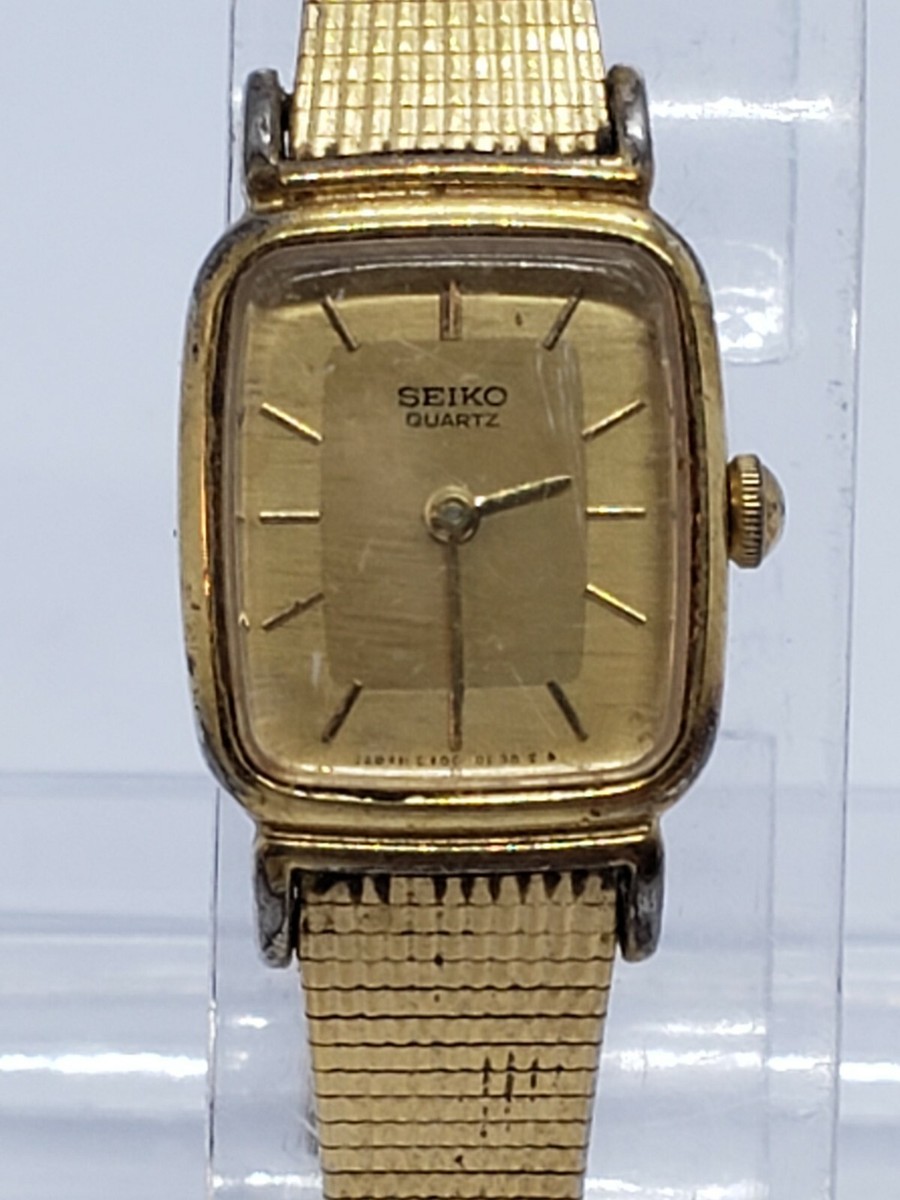 SEIKO　アンティーク腕時計　レディース　18金　ゴールド セイコー 金時計 ゴールド文字盤腕時計 レディース | eLADY
