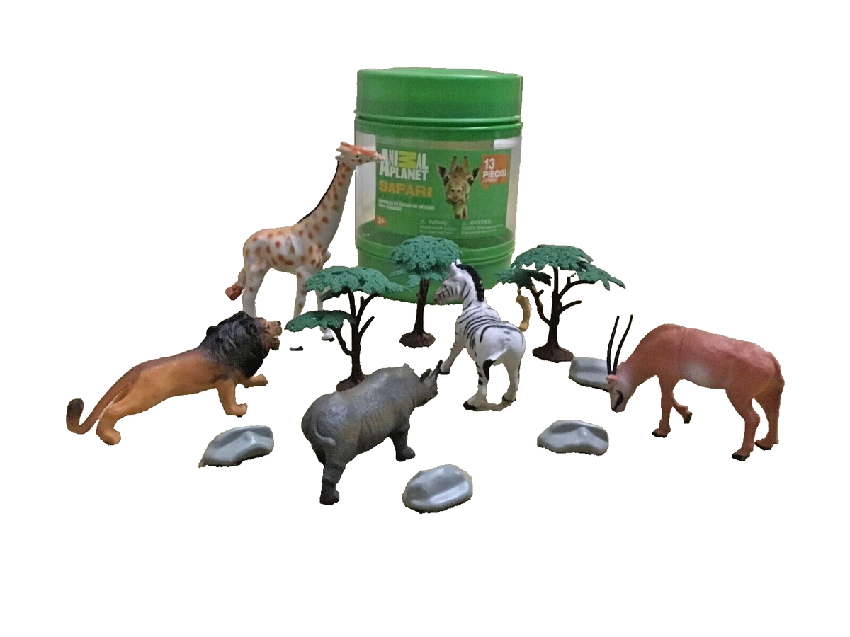 Animal Planet Safari Animals Collection with Storage Bucket