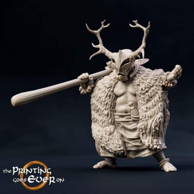 Woodwose Beastmaster Human Barbarian Fighter Miniature | D&D DnD