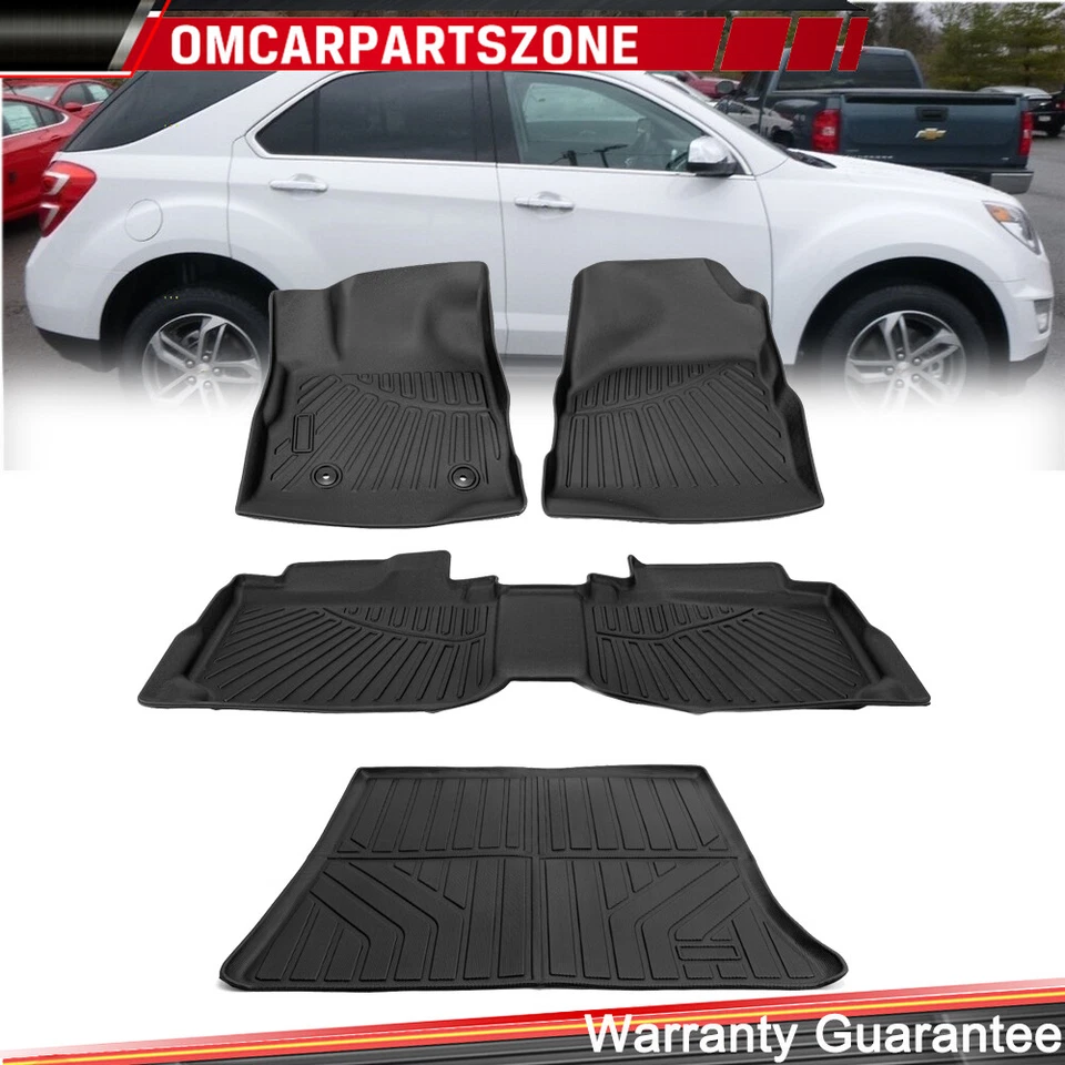 All Weather Floor Mats Cargo Liners For 2012-2017 Chevrolet Equinox GMC Terrain Foto 3 de 4