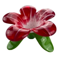 KOZIOL Audrey Plastic Flower Tea Strainer Infuser Red White and Green Germany