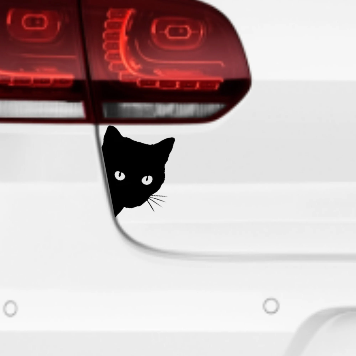 Black Peeking Cat For Car Truck Van Bumper Window Wall Vinyl - Foto 10