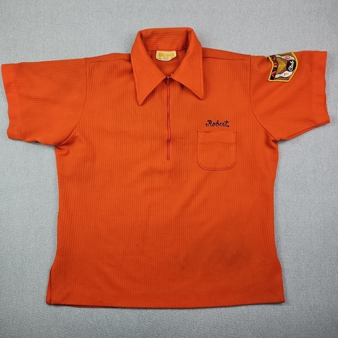 60s〜 King Louie Bowling Shirt USA stitch VINTAGE BOWLING SHIRT KING LOUIE CHAIN STITCHED 60S MEDIUM