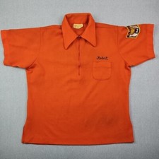 VINTAGE BOWLING SHIRT KING LOUIE CHAIN STITCHED 60S MEDIUM ABC 7/10 CLUB Zipper