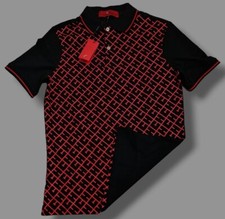 Carolina Herrera Blue Garment Dyed Pique Cotton Mens Polo Size Small