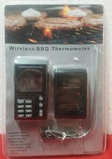 Wireless BBQ grill Thermometer fork skewer battery Operated remote
