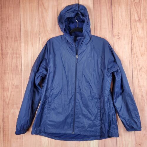 LL Bean Womens Waterproof Hooded Rain Jacket Sz XL Coat Soft Mesh Cloth Liner - Picture 1 of 8