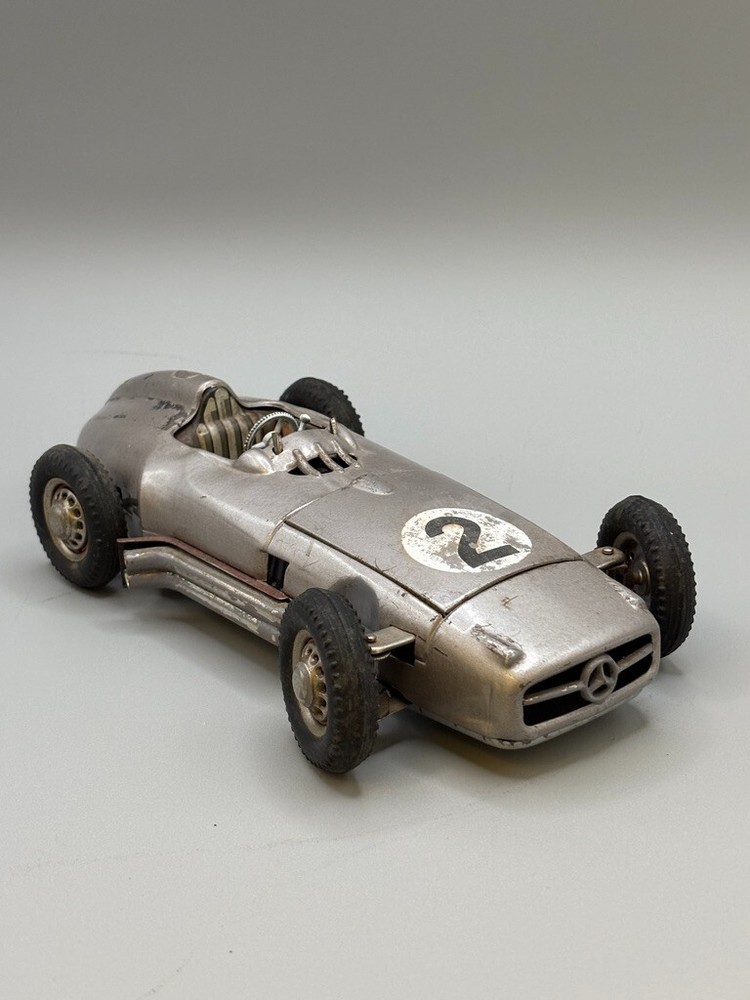 Vintage 1950s Mercedes W194 F1 tin toy race car battery operated NF Solo  