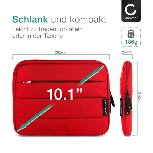 Schutzhülle für Blackview Tab 8 Archos 101 Oxygen rot Schutzcase - Bild 4 von 7