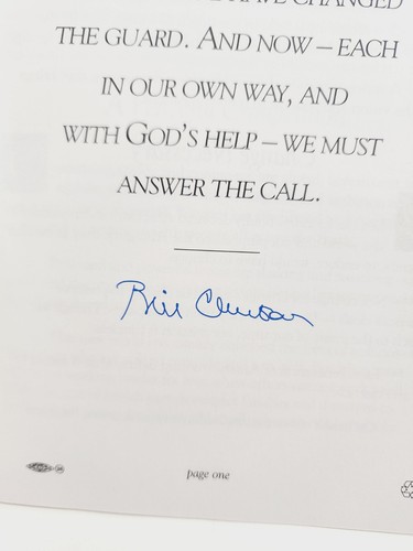 BILL CLINTON SIGNED U.S. PRESIDENTIAL INAUGURAL ADDRESS January 20, 1993 PB - Picture 8 of 11