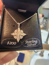 925 Sterling Silver and Genuine Diamond Necklace