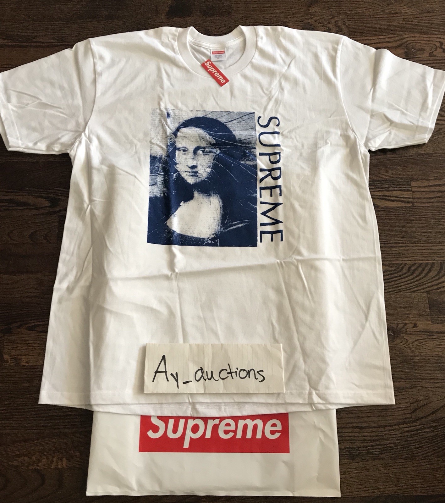 Produce Sequía esconder Supreme Mona Lisa Tee White XLARGE Authentic *in Hand* Ss18 Summer | eBay